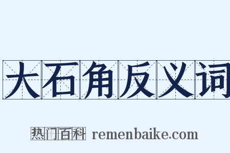 大石角反义词是什么意思的图片